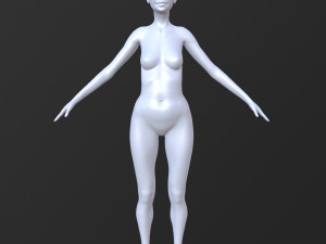 20 female base mesh 3D Модель