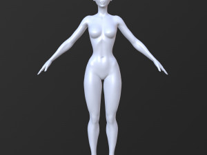 20 female base mesh 3D Модель