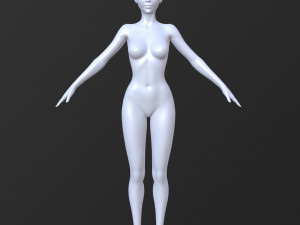 20 female base mesh 3D Модель