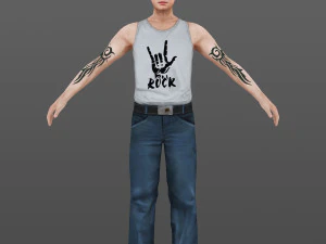 man 04 -with 250 animations 3D Model
