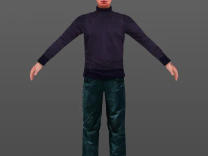man 09 -with 250 animations 3D Model