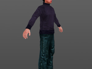 man 09 -with 250 animations 3D Model