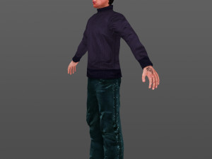man 09 -with 250 animations 3D Model