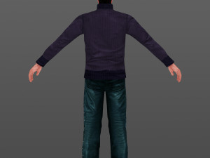 man 09 -with 250 animations 3D Model