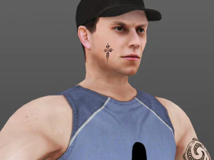 man 12 -with 250 animations 3D Model