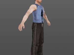 man 12 -with 250 animations 3D Model
