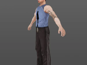man 12 -with 250 animations 3D Model