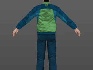 man 14 -with 250 animations 3D Model