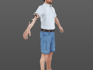 man 16 -with 250 animations Model 3D