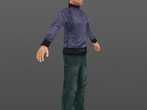 man 27 -with 250 animations Model 3D