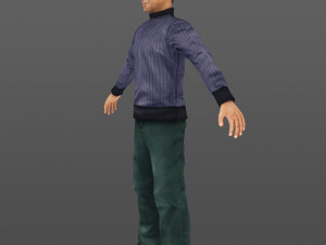 man 27 -with 250 animations Model 3D