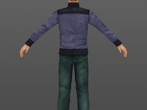 man 27 -with 250 animations Model 3D