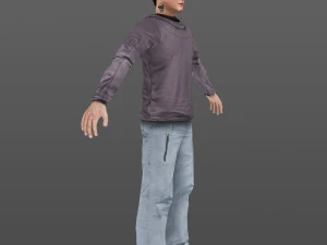 człowiek 33 &ndash; z 250 animacjami Model 3D