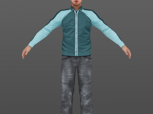 man 34 -with 250 animations 3D Model