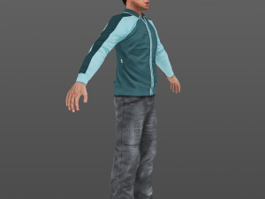 man 34 -with 250 animations 3D Model