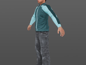 man 34 -with 250 animations 3D Model