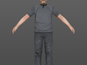 man 40 -with 250 animations Modelo 3D