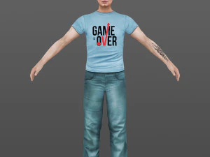 man 43 -with 250 animations 3D Model