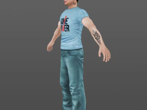 man 43 -with 250 animations 3D Model
