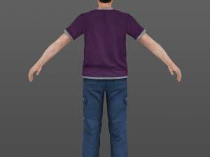 man 44 -with 250 animations 3D Model