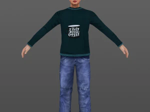 man 45 -with 250 animations 3D Model