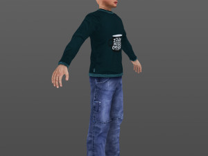 man 45 -with 250 animations 3D Model