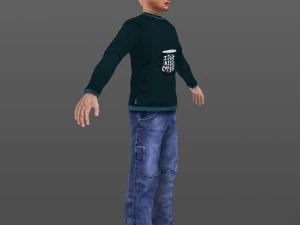 man 45 -with 250 animations 3D Model