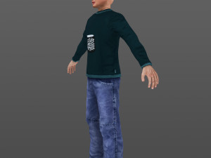 man 45 -with 250 animations 3D Model