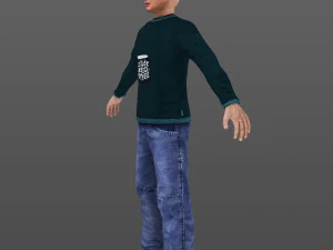 man 45 -with 250 animations 3D Model