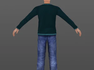 man 45 -with 250 animations 3D Model