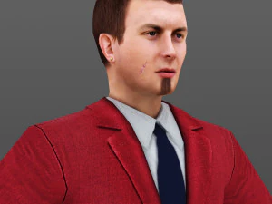 man 55 -with 250 animations 3D Model
