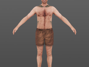 man 62 -with 250 animations 3Dモデル