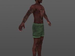 man 66 -with 250 animations 3D Model