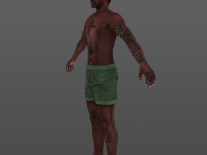 man 66 -with 250 animations 3D Model