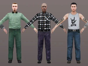 man 1 to 5 3D Model