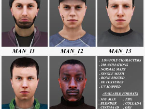 man 11 to 15 3D Model