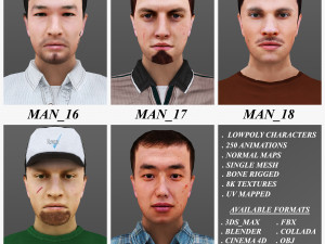 man 16 to 20 3D Model