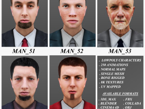 man 51 to 55 3Dモデル