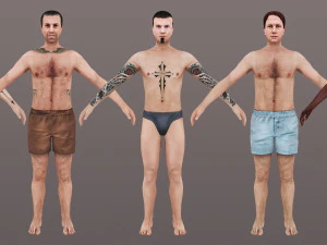 man 61 to 65 3D Model