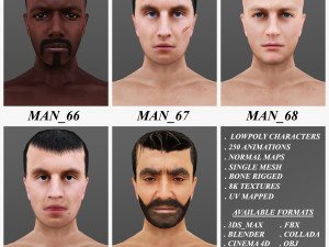 man 66 to 70 Modelo 3D