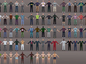 man 1 to 70 3D Model