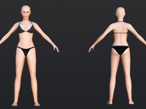Female 1 - WITH 30 ANIMATIONS-36 MORPHS 3D Model