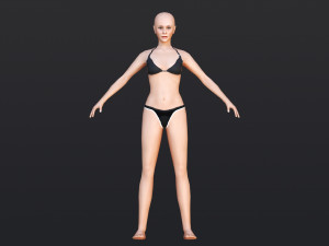 Female 1 - WITH 30 ANIMATIONS-36 MORPHS 3D Model