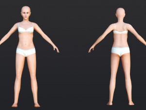 Female 2 - WITH 30 ANIMATIONS-36 MORPHS Model 3D