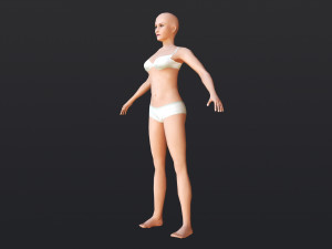 Female 2 - WITH 30 ANIMATIONS-36 MORPHS Model 3D