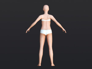 Female 2 - WITH 30 ANIMATIONS-36 MORPHS Model 3D