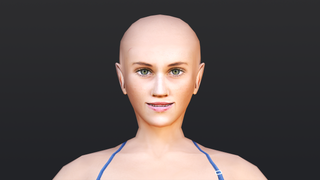 Female 3 - WITH 30 ANIMATIONS-36 MORPHS 3D Model .c4d .max .obj .3ds .fbx .stl .blend 