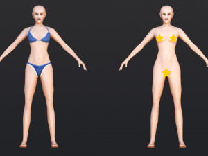 Female 3 - WITH 30 ANIMATIONS-36 MORPHS 3D Model