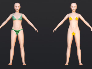 Female 4 - WITH 30 ANIMATIONS-36 MORPHS 3Dモデル