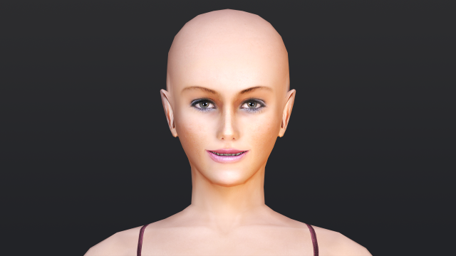 Female 5 - WITH 30 ANIMATIONS-36 MORPHS 3D Model .c4d .max .obj .3ds .fbx .stl .blend 